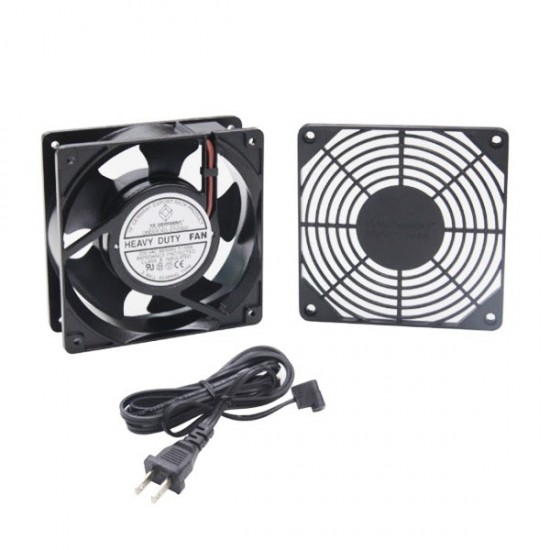 พัดลมระบายอากาศ 1x4" HEAVY DUTY FAN(2 Ball Bearing พร้อมหน้ากาก ABSและสายไฟ1.8 M.)